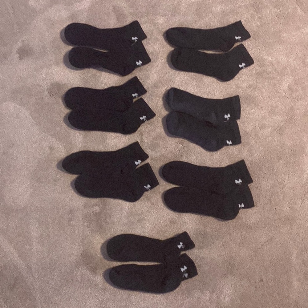 🎸7x Lot🎸 UNDER ARMOR Mens Athletic Socks